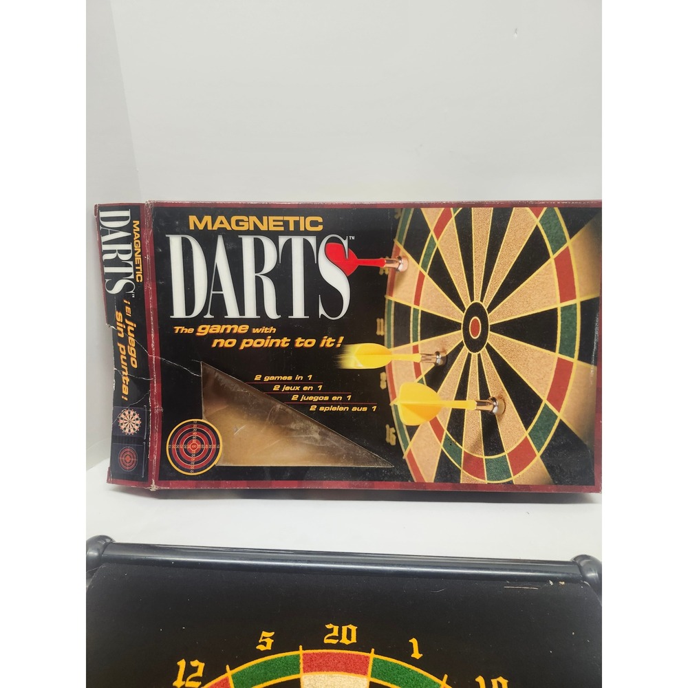 T.O.Y.S International Magnetic Darts Reversible Roll Up Board 6 Darts Set